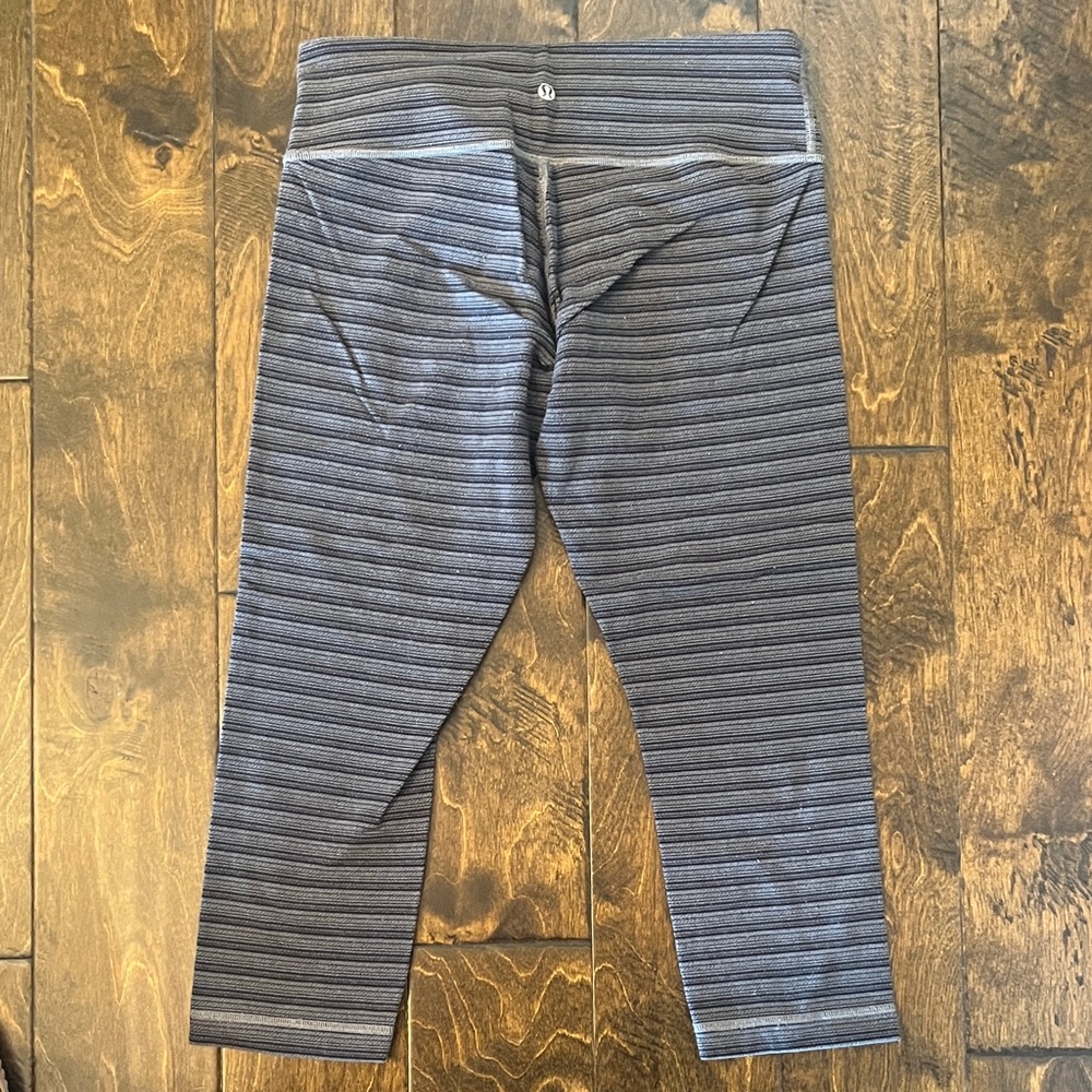 Lululemon Gray Striped Leggings